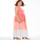 Colorblock Tiered Dress image number null