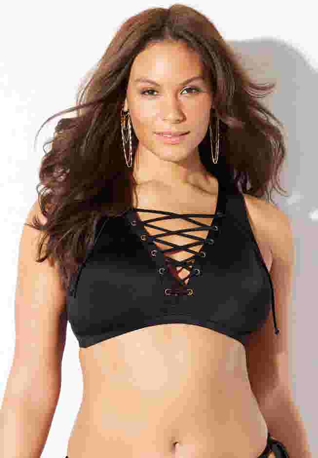 Lace-Up Bikini Top image number 2