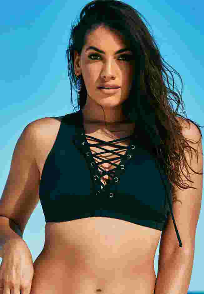 Lace-Up Bikini Top image number 0