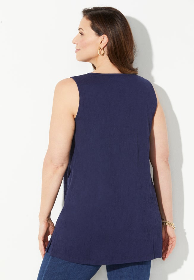 Sleeveless Gauze Tunic image number null