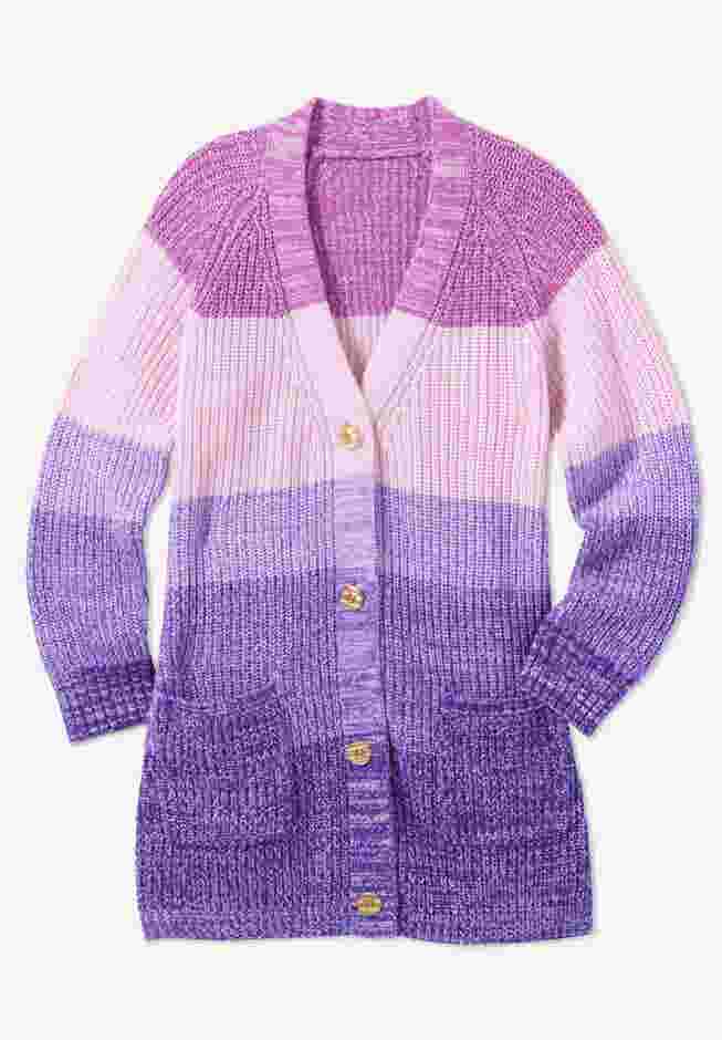 Ombre Shaker Cardigan image number 3