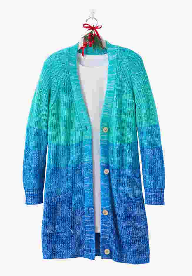 Ombre Shaker Cardigan image number 4
