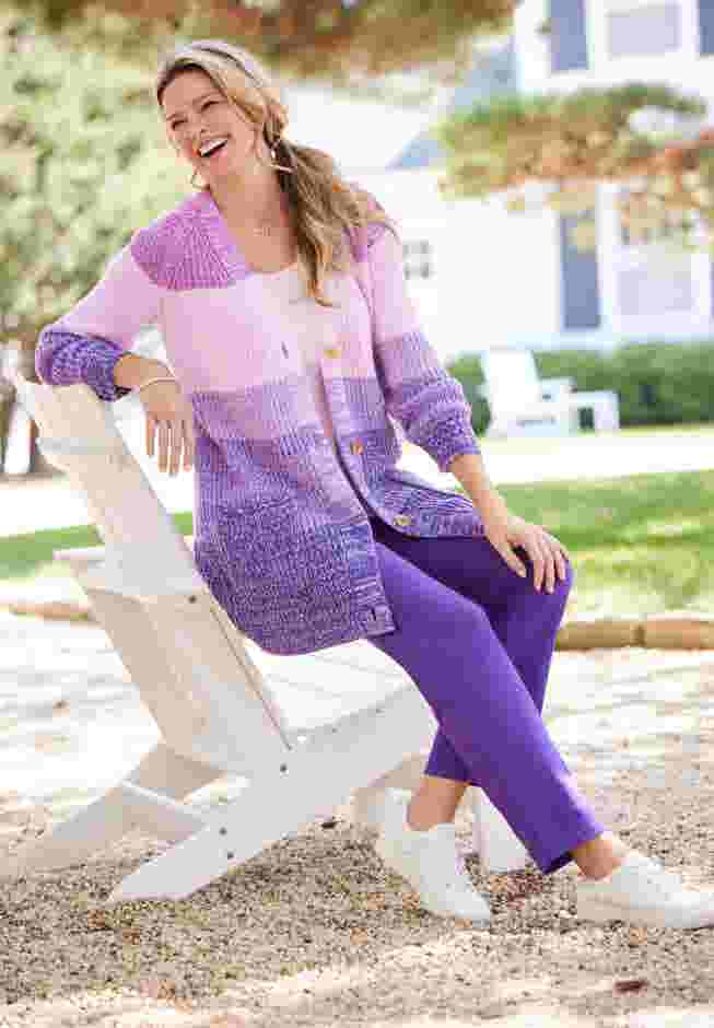Ombre Shaker Cardigan image number 6