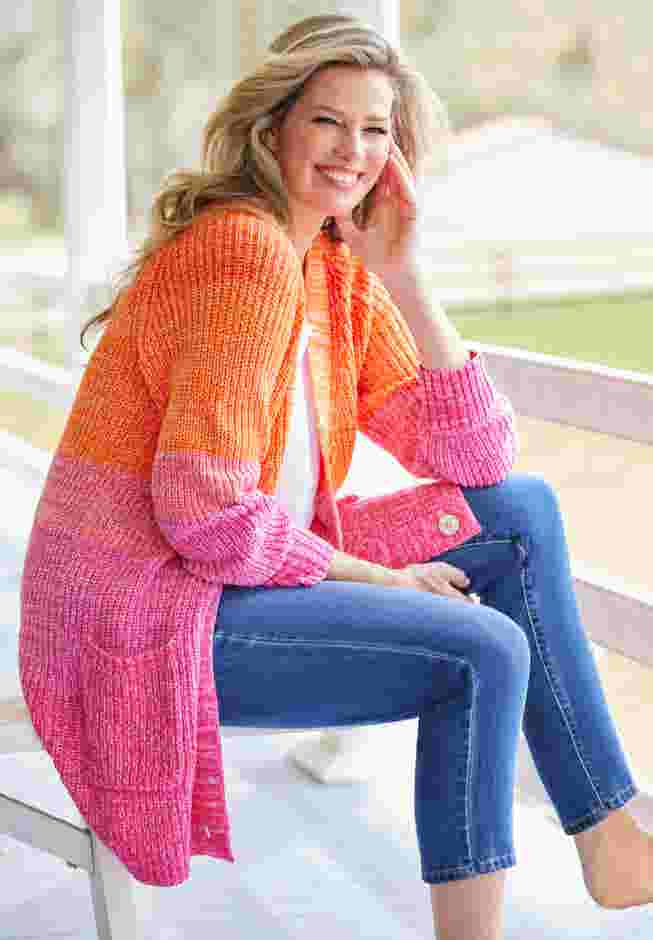 Ombre Shaker Cardigan image number 7