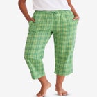Woven Sleep Capri Pant image number null