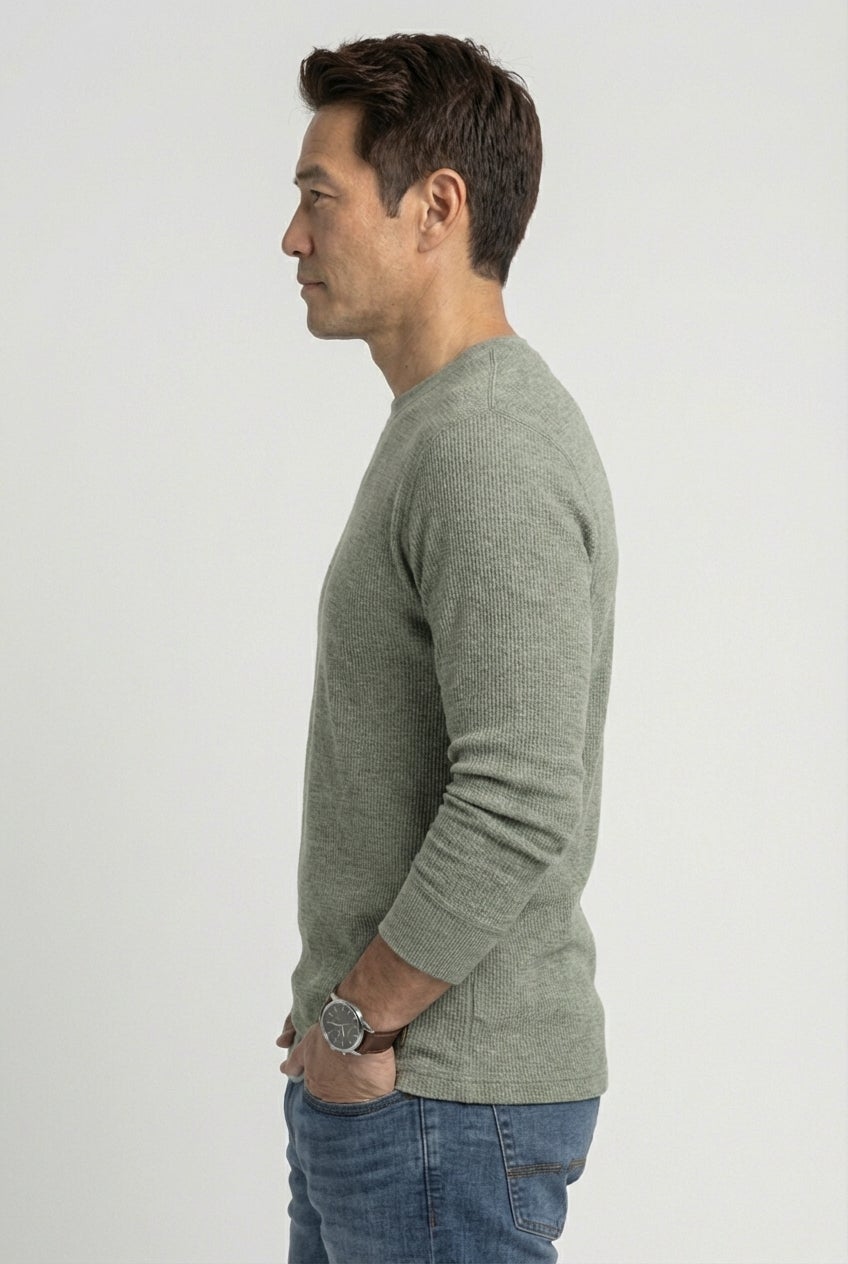 Long Sleeve Ribbed Crewneck image number 3