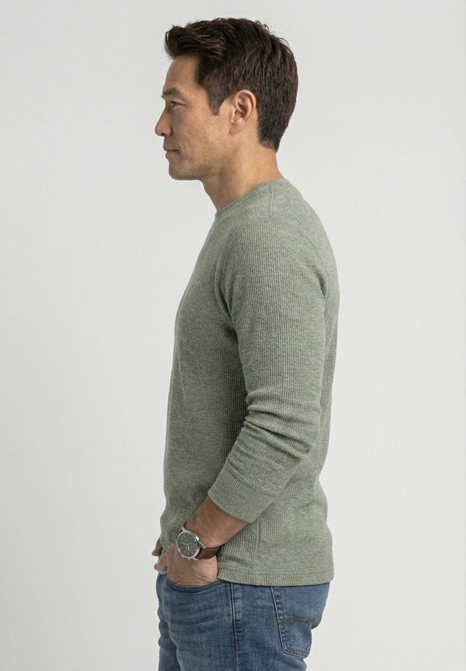 Long Sleeve Ribbed Crewneck image number 3