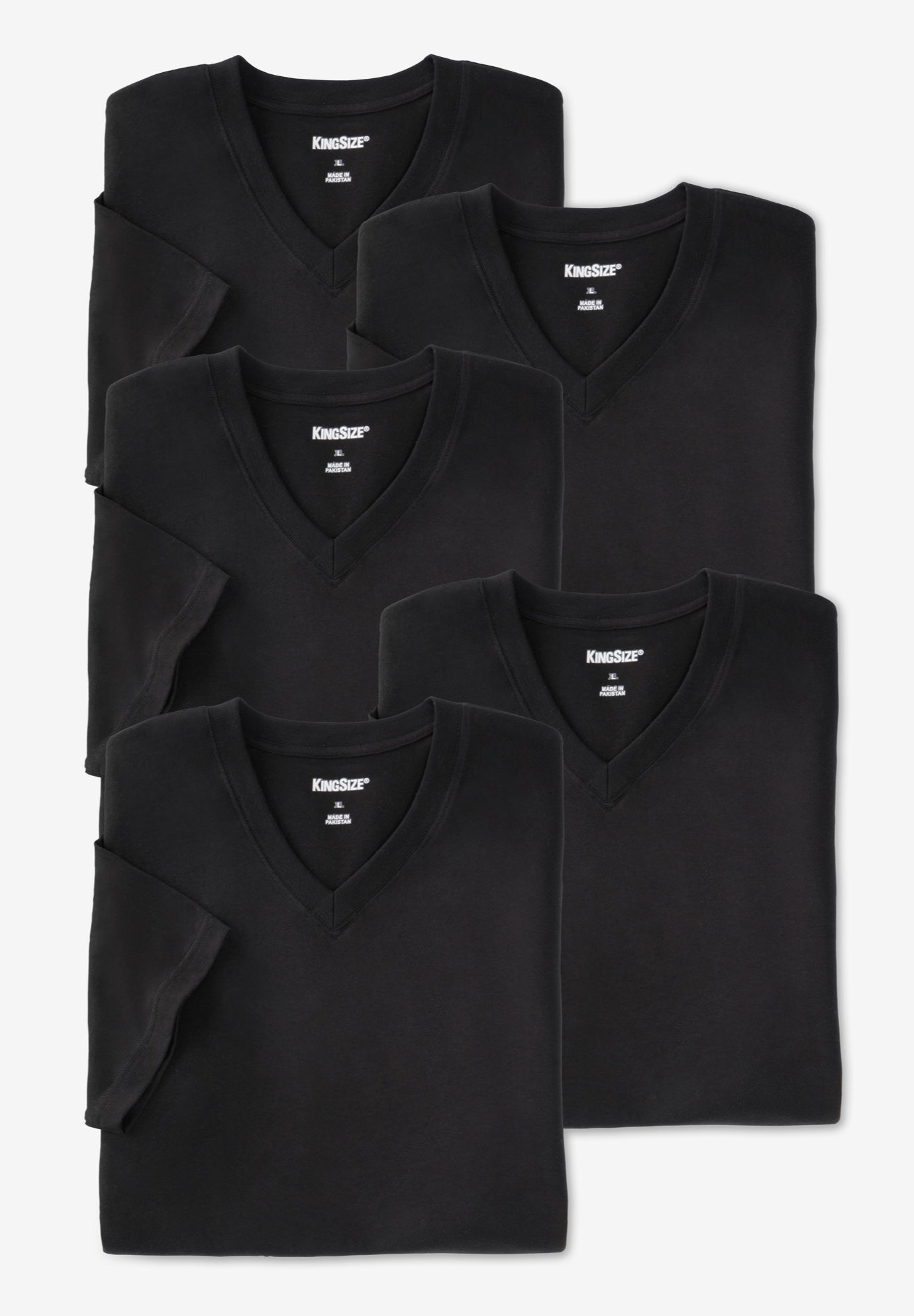 5-Pack Cotton V-Neck Undershirt image number 0
