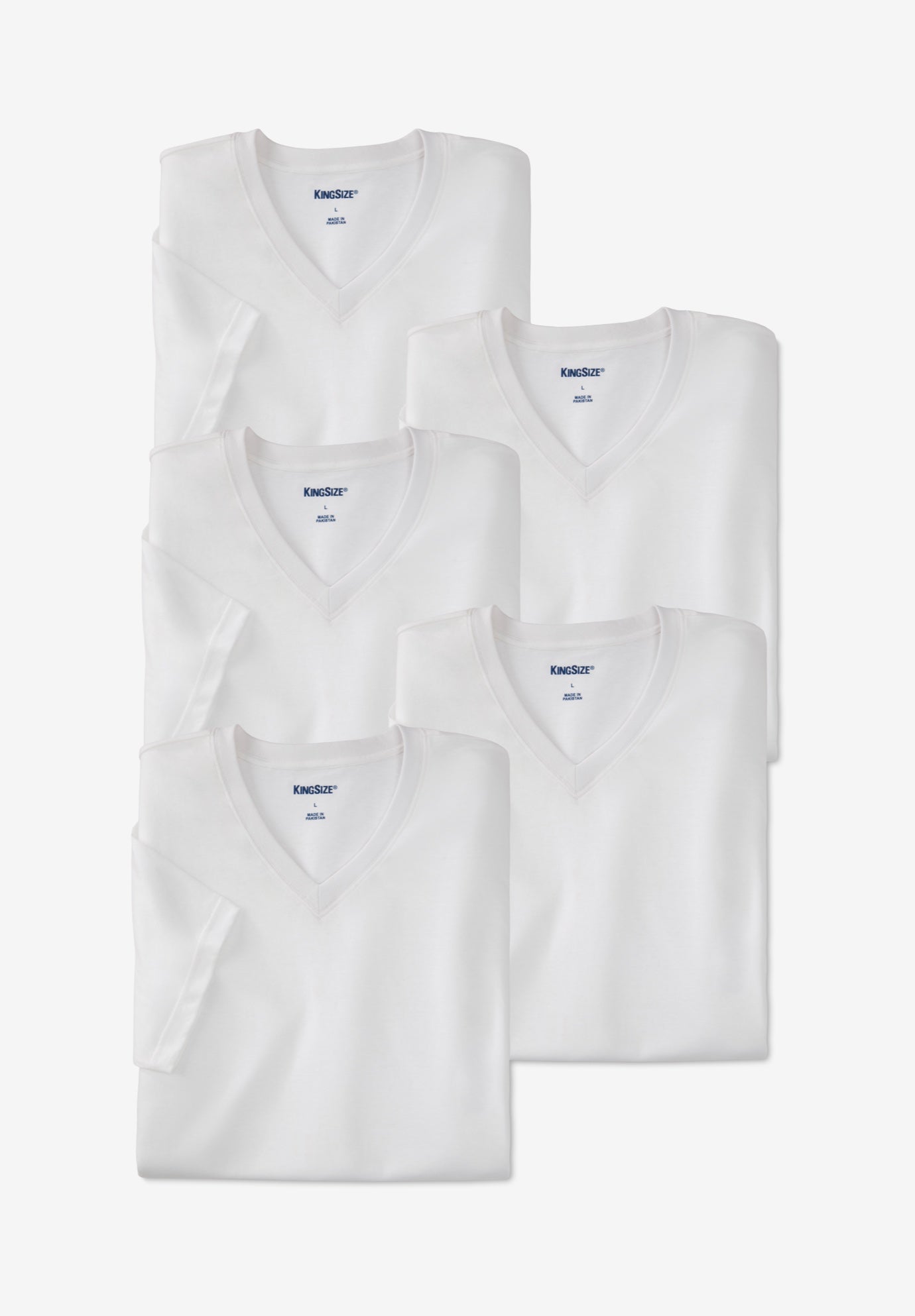 5-Pack Cotton V-Neck Undershirt image number 0