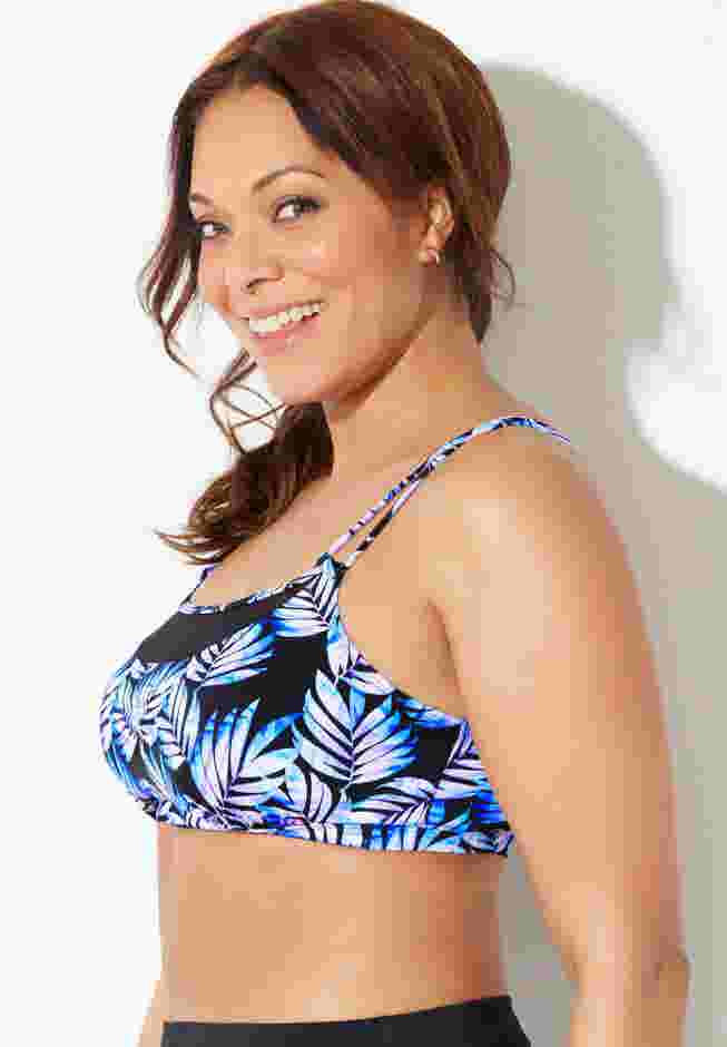 Loop Strap Mesh Bikini Top image number 3