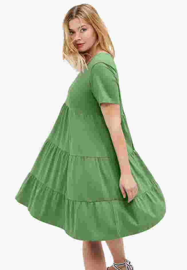 Tiered Knit Tee Dress image number 1
