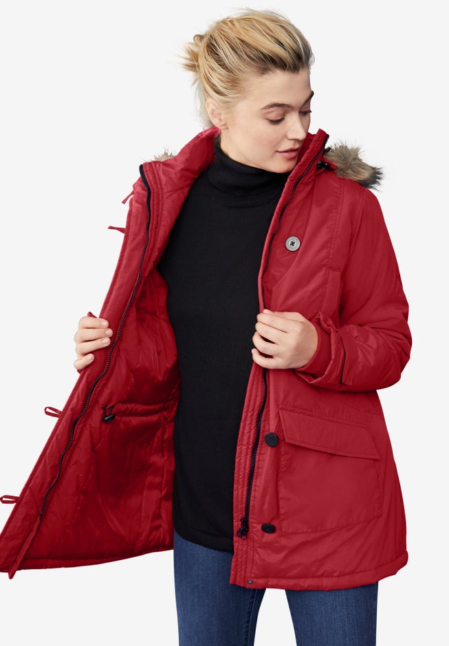 Faux Fur Trim Parka image number 2