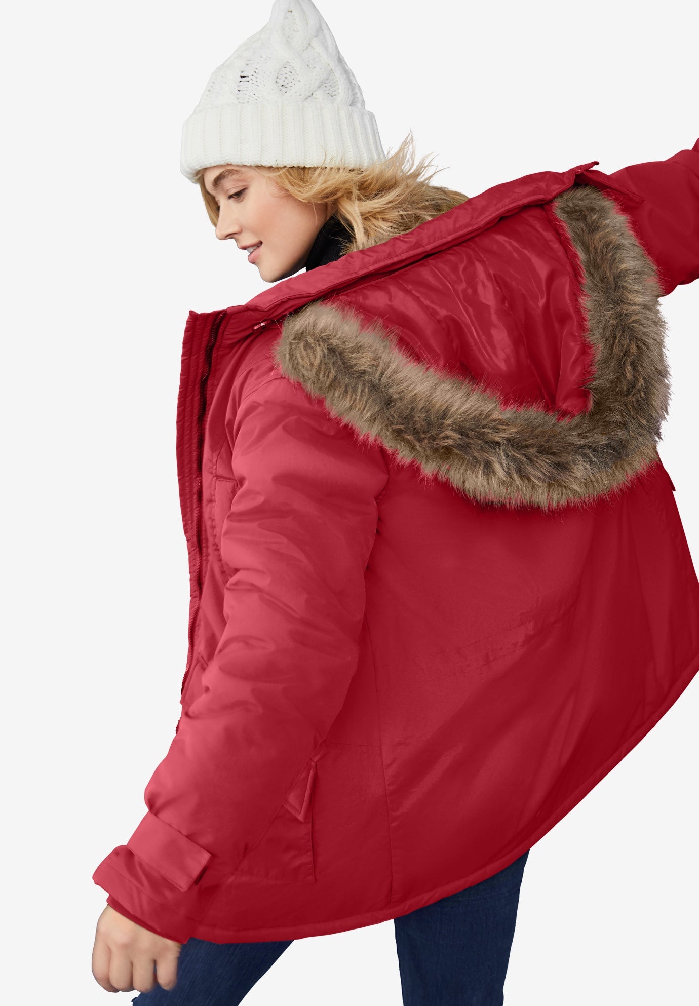 Faux Fur Trim Parka image number 1