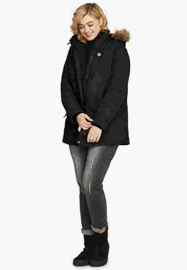 Faux Fur Trim Parka image number 0