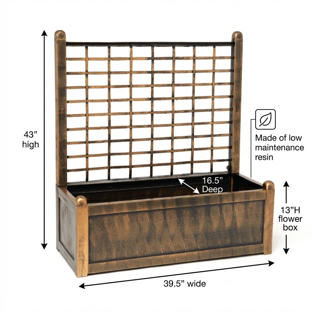 Flower Box With Trellis image number 6