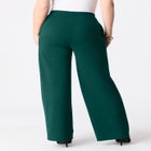 Plus Size Ponte Wide Leg Pant with Pockets and Pull on elastic waist image number 1