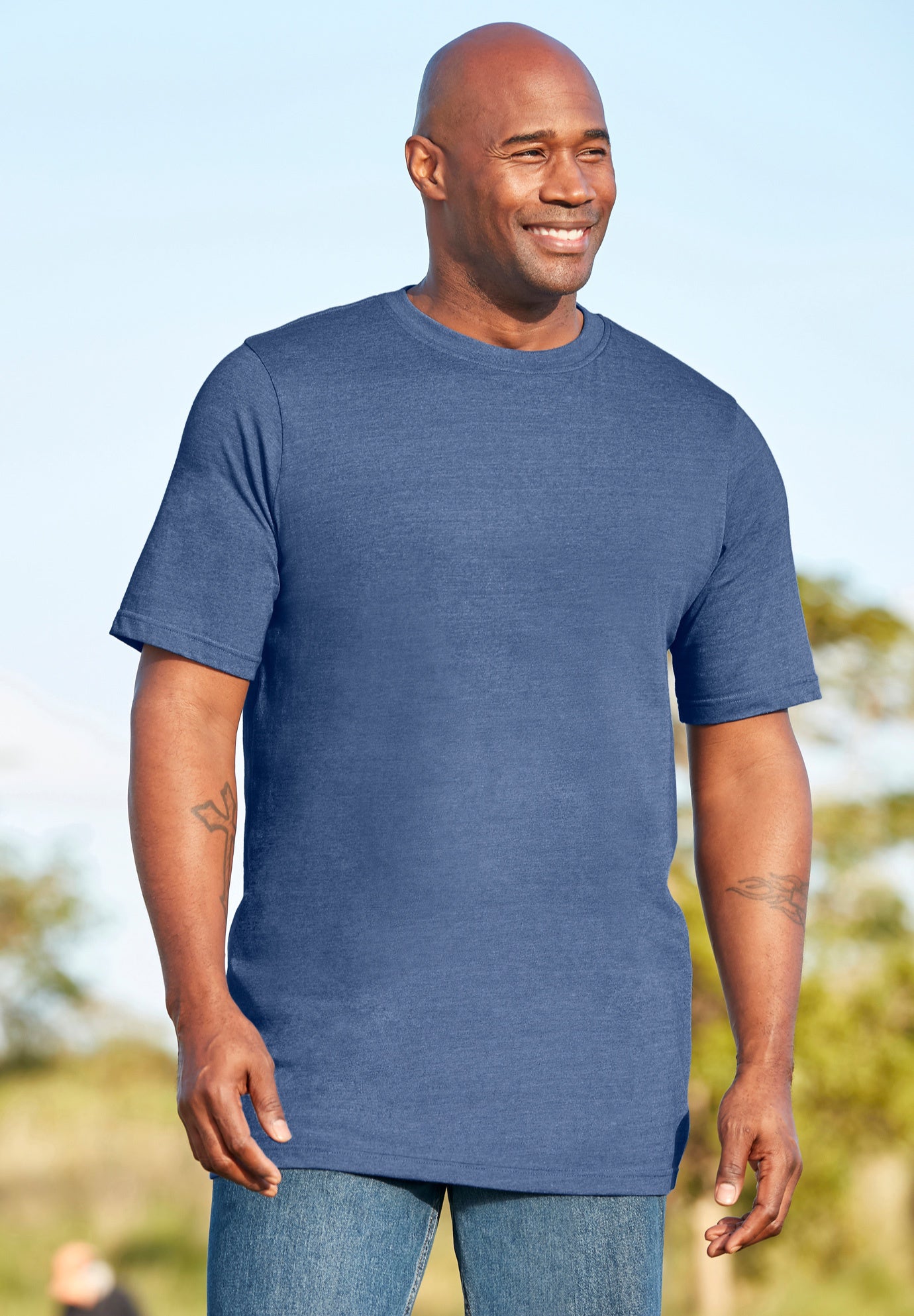 Heavyweight Longer-Length Crewneck T-Shirt image number 1