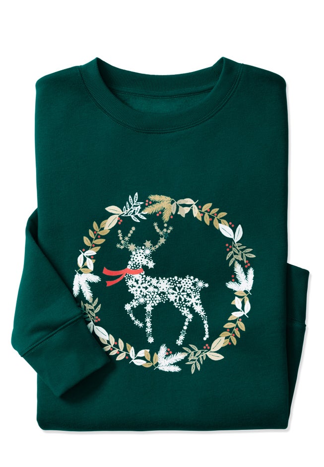 Fleece Holiday Sweatshirt image number 1