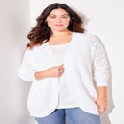 Shaker Stitch Cocoon Cardigan image number null