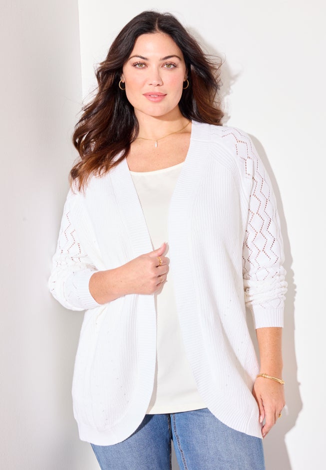 Shaker Stitch Cocoon Cardigan image number 1