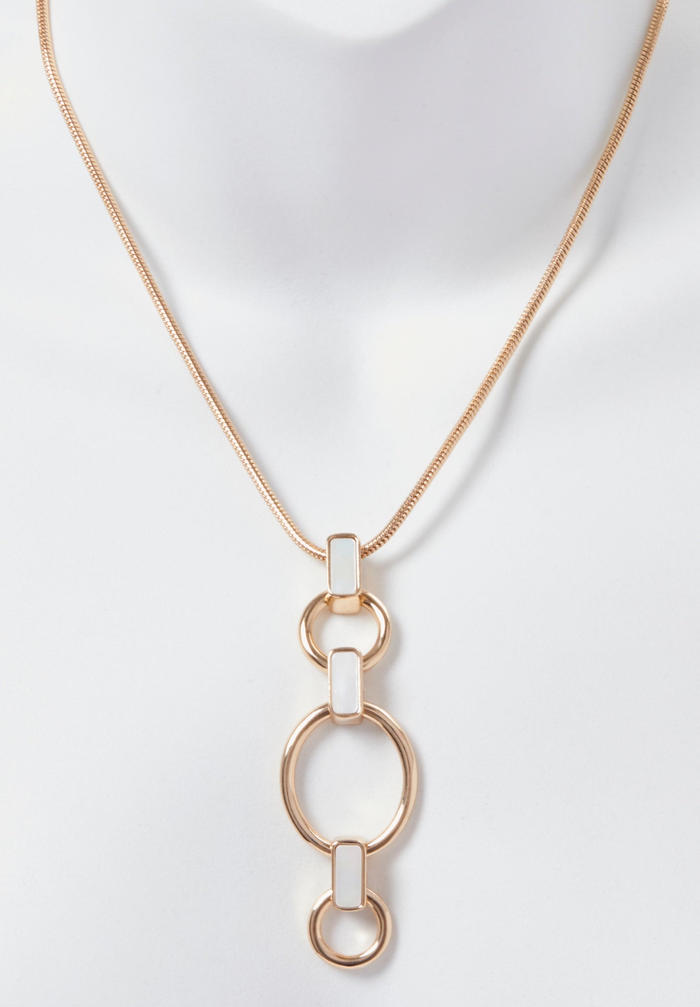 Triple Hoop Pendant Necklace image number 0