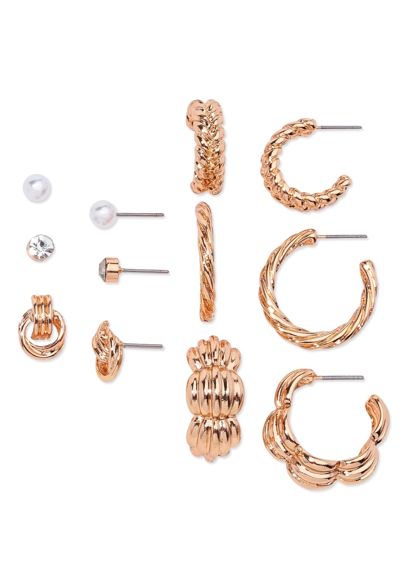 Assorted Stud and Hoop Earring Set image number 0