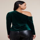 Off-The-Shoulder Velvet Top image number 1