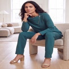Ponte Split Neck 2-Piece Set image number 1