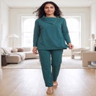 Ponte Split Neck 2-Piece Set image number 0