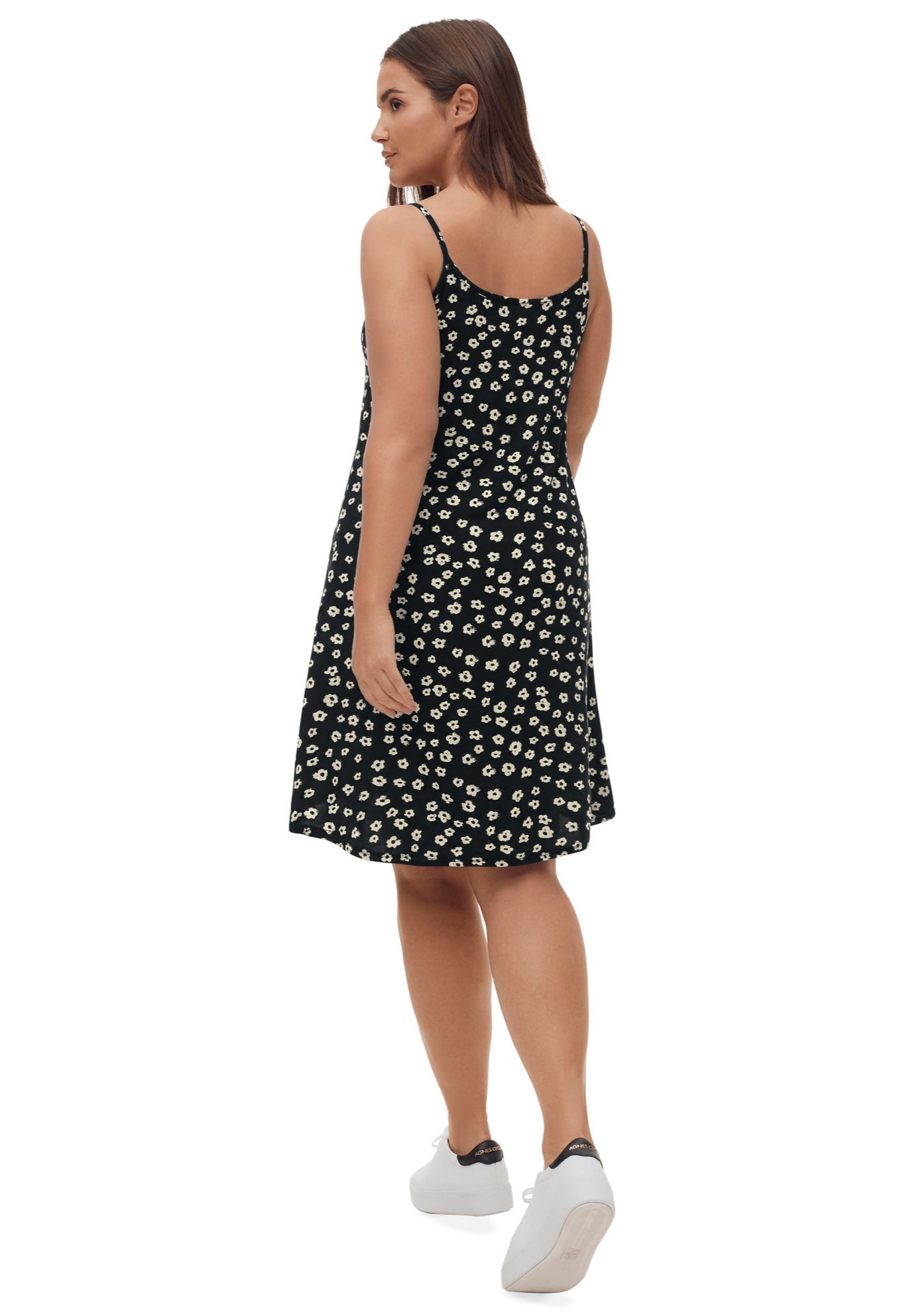 Stretch Knit Scoop Neck Tank A Line Dress image number 1