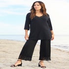 Wide Leg Ultrasmooth® Fabric Lace Pant image number null