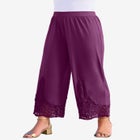 Wide Leg Ultrasmooth&reg; Fabric Lace Pant image number null