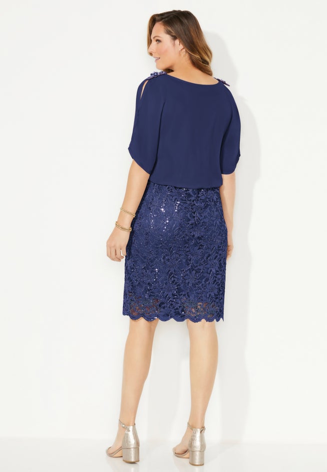 Embellished Open Sleeve Dress image number 1