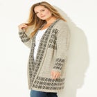 Fair Isle Shawl Collar Cardigan image number null