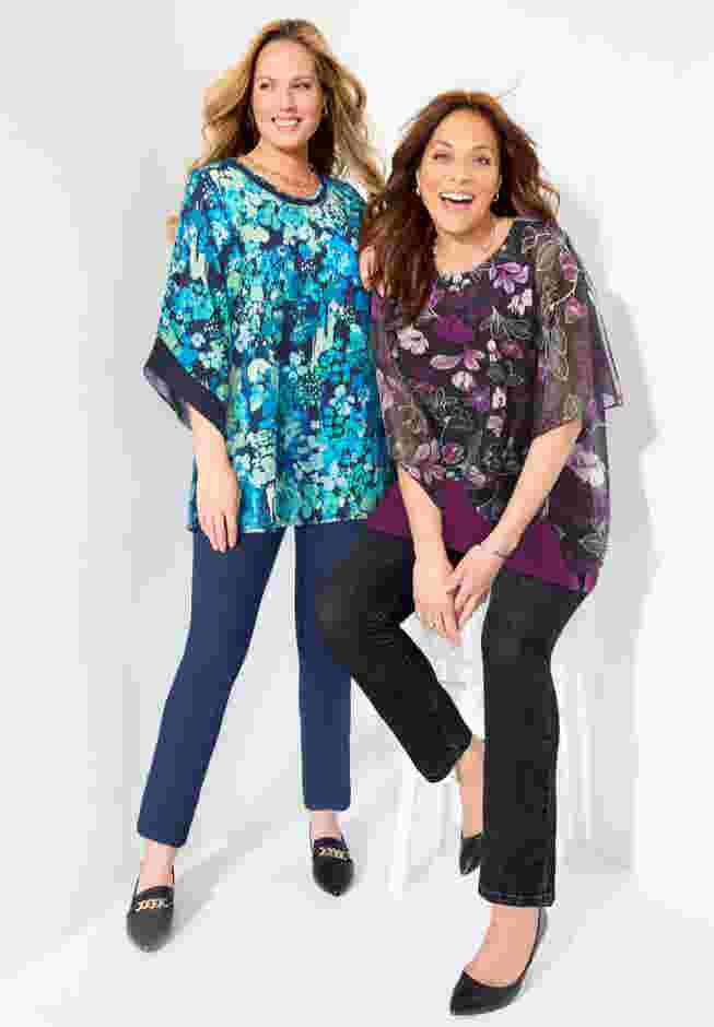 Dolman Sleeve Blouse and Tank Duet image number 1