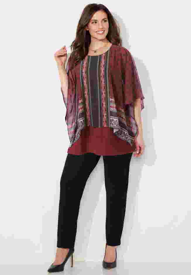 Dolman Sleeve Blouse and Tank Duet image number 0