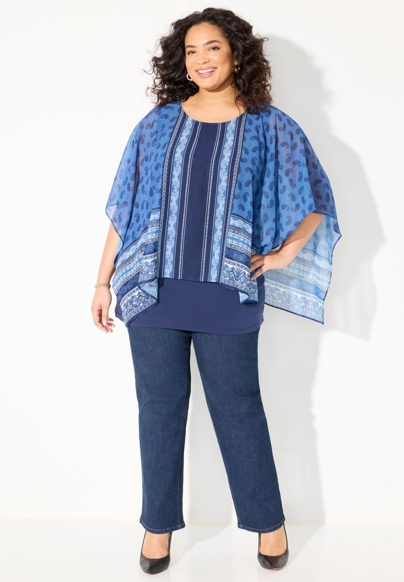 Dolman Sleeve Blouse and Tank Duet image number 0