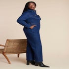 Western Detail Denim Jumpsuit image number null