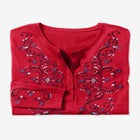 Embroidered Henley Tee image number null