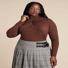 Keyhole Twist Drape Top image number null