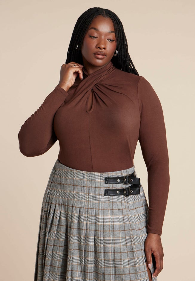 Keyhole Twist Drape Top image number 1