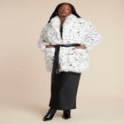  Snow Leopard Belted Coat image number null