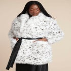  Snow Leopard Belted Coat image number null