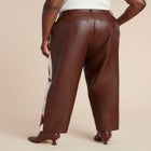 Faux Cow Hide And Leather Pant image number null