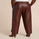 Faux Cow Hide And Leather Pant image number null