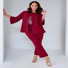 Stretch Knit Crepe Bell Sleeve 2-Piece Set image number null