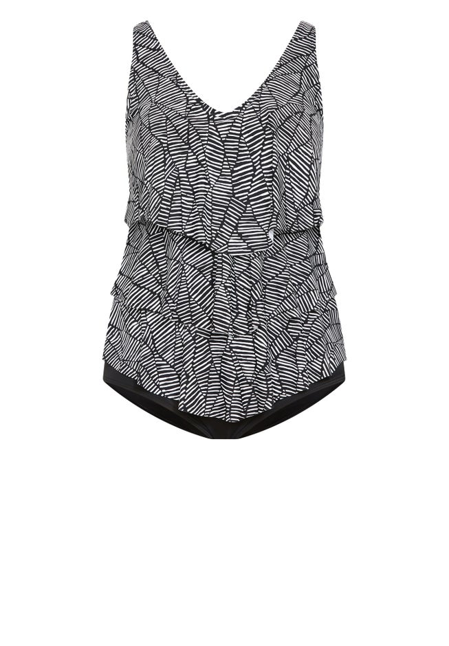 Pia V-Tiered Print 1 Piece image number 3