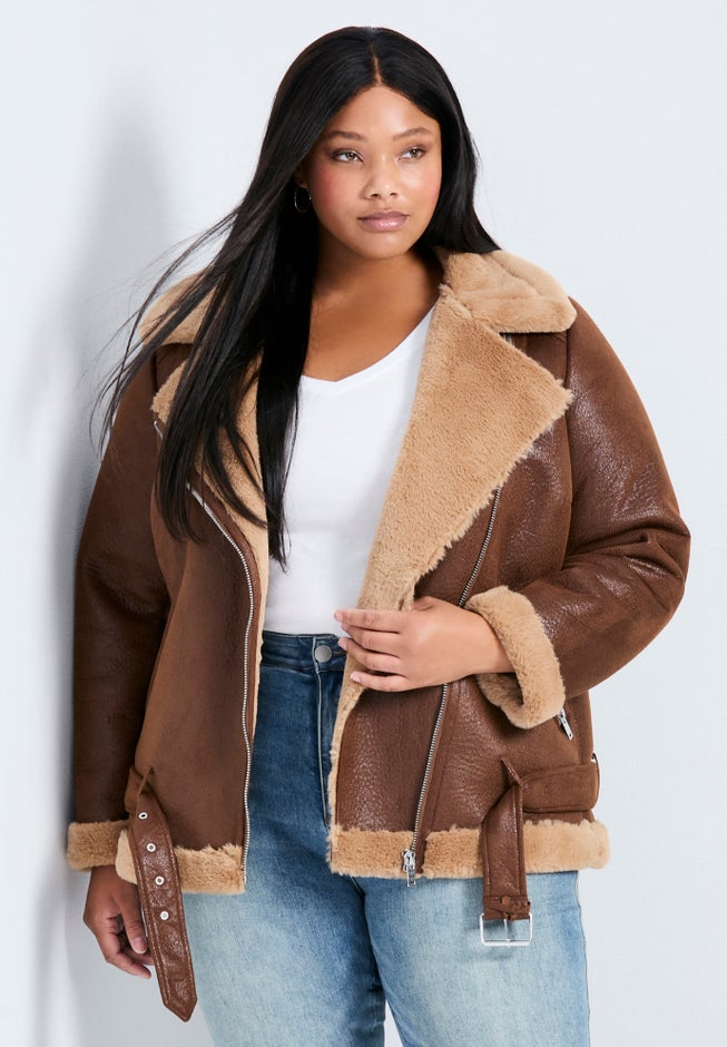 Belted Biker Jacket image number null