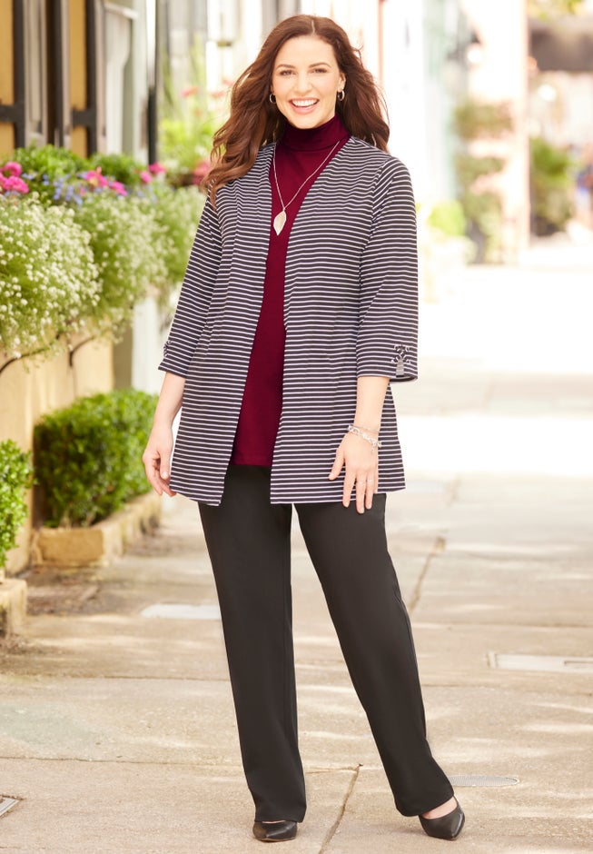 Suprema® 3/4-Sleeve Cardigan image number 0