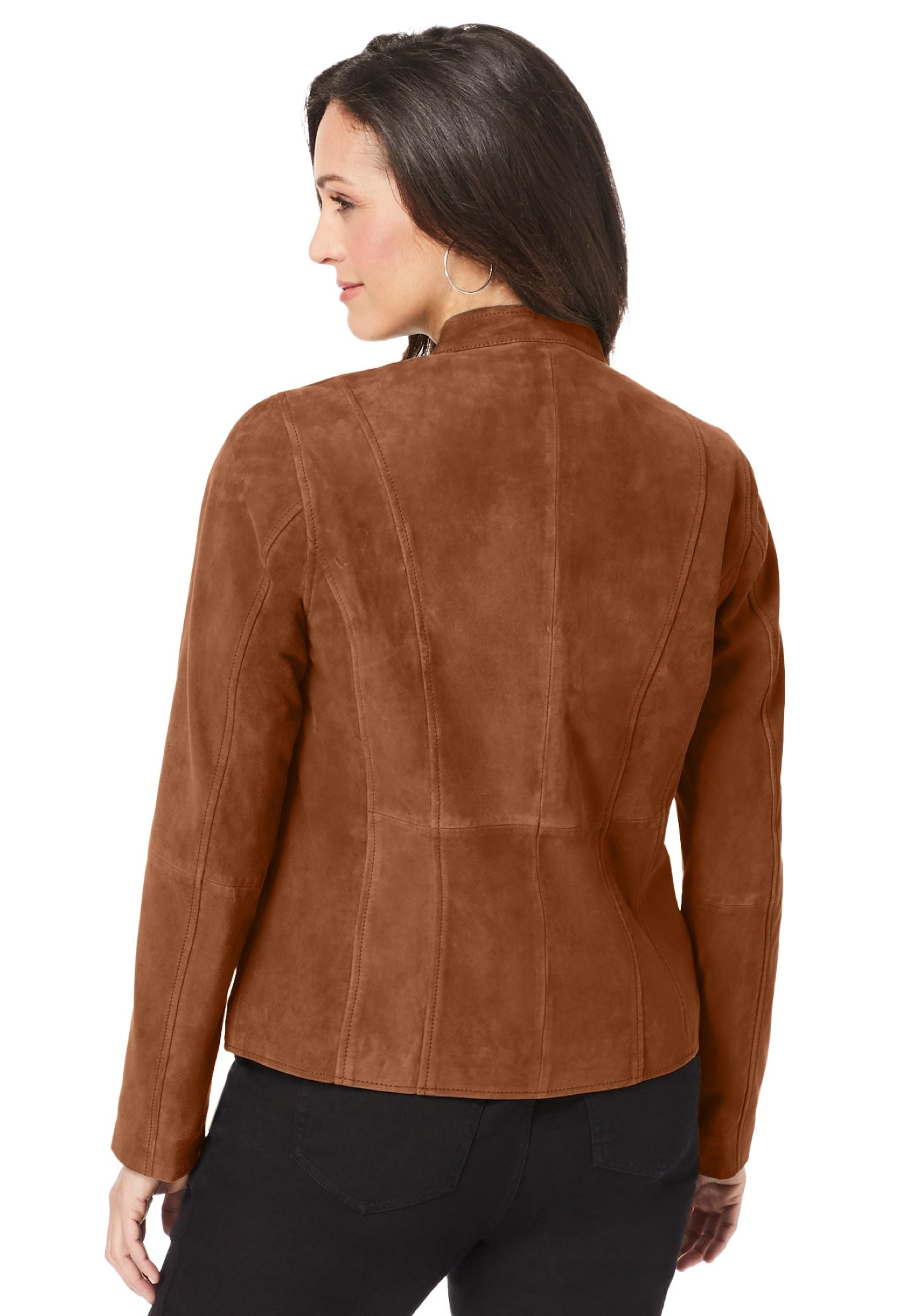 Suede Zip-Front Jacket image number 2